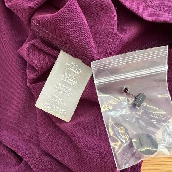 Karl Lagerfeld Purple Blouse with Black Accents NWOT - Picture 6 of 6